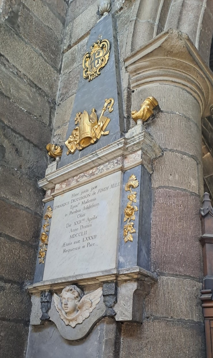 Edward Dicconson’s monument in St Wilfred's Church, Standish – Photo by Cameron Fleming